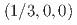 $$(1/3, 0, 0)$$