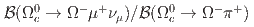 $${cal B}(Omega_{c}^{0} to Omega^{-} mu^{+} nu_{mu})/{cal B}(Omega_{c}^{0} to Omega^{-} pi^+)$$