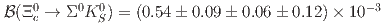 $${cal B}(Xi_c^0 to Sigma^0 K_S^0) = (0.54pm 0.09pm 0.06pm 0.12) times 10^{-3}$$