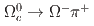 $$Omega_{c}^{0} to Omega^{-} pi^+$$