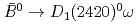 $$bar{B}^0 to D_1(2420)^0 omega$$